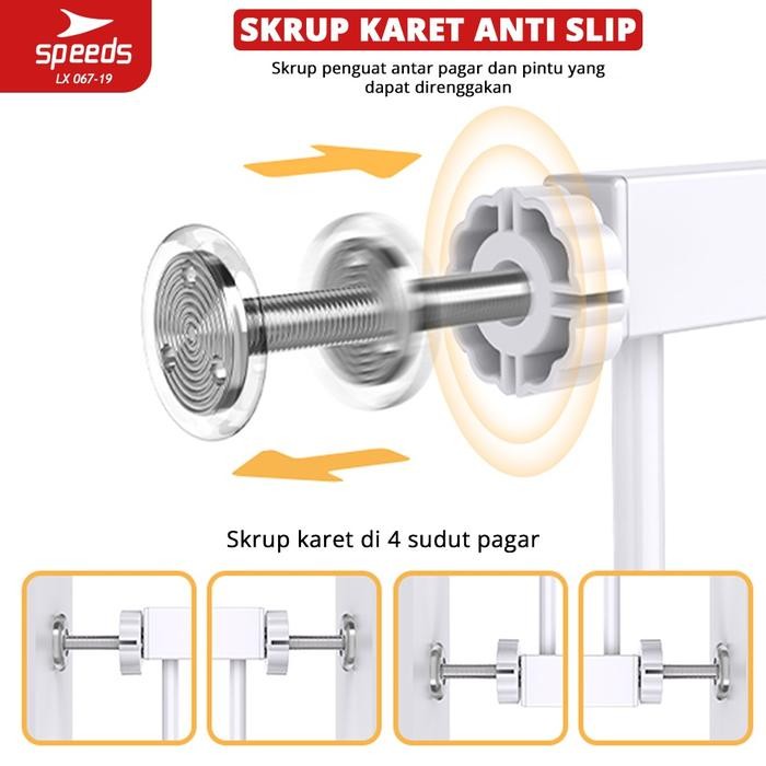 Terbaru SPEEDS Baby Safety Gate Pagar Tangga Pembatas Akses Bermain Bayi 067-19 - Shopee