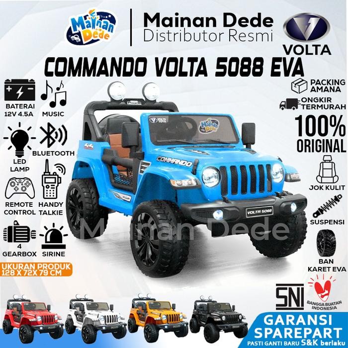 Mainan Mobil Aki Anak Jeep Commando SHP Volta 5088