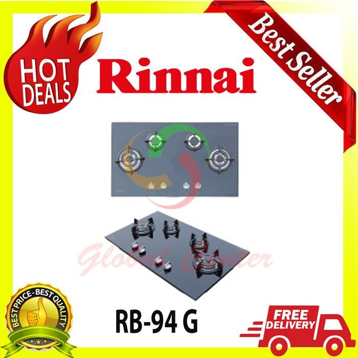 Built-in Gas Hob Kompor Gas Tanam 4 Tungku Rinnai RB-94G