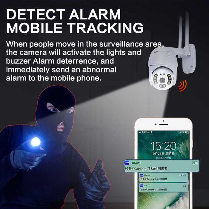 IP Camera Outdoor Wireless CCTV PTZ 108OP 8MP XMEYE ICSEE High Quality