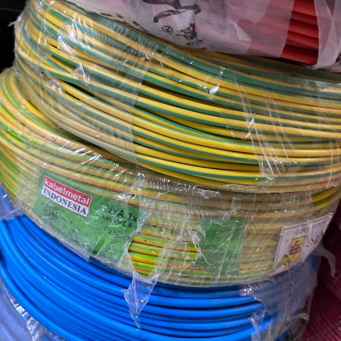 Kabel Metal NYA 4mm 100m / KabelMetal Nya 4 mm / NYA 4mm Kuning Hijau