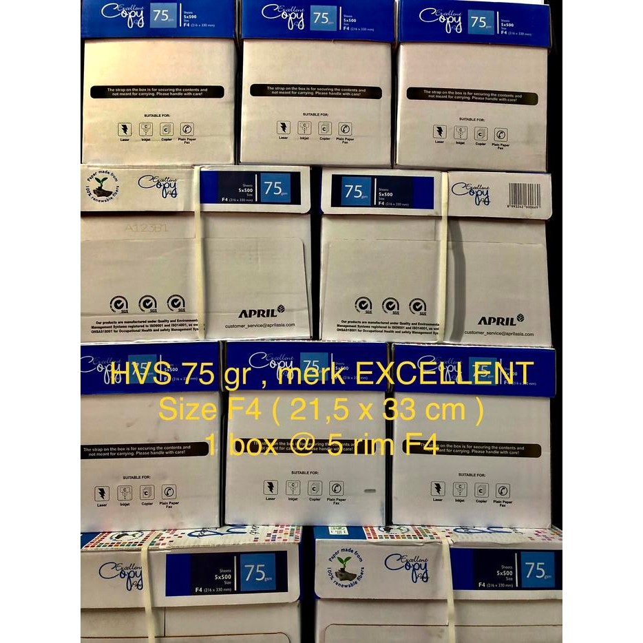 

Termurah! Excellent, Kertas Folio(F4) Hvs Putih 75 Gram
