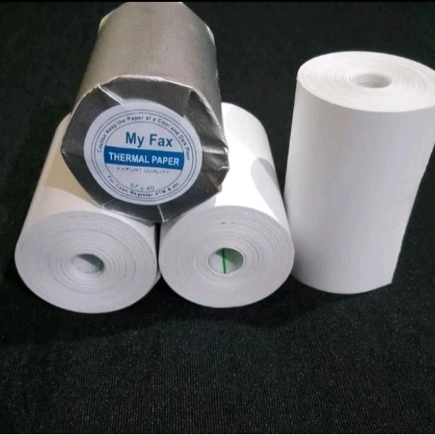 

Kertas kasir thermal 58/57x40mm full coreles paket 10 pcs Roll