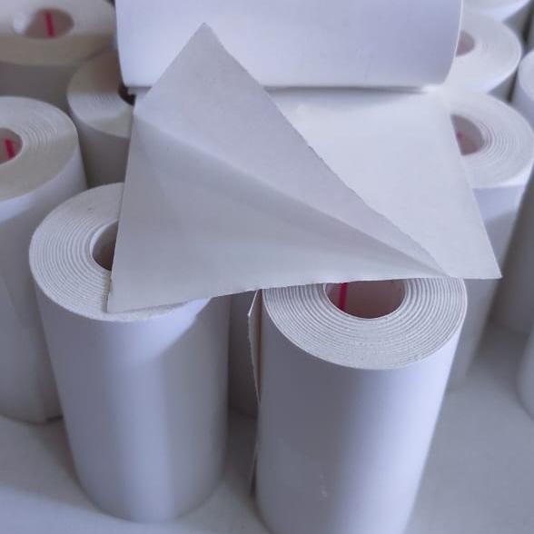 

Kertas stiker label thermal ukuran 58x30 paket 100 Roll (1 DUS)
