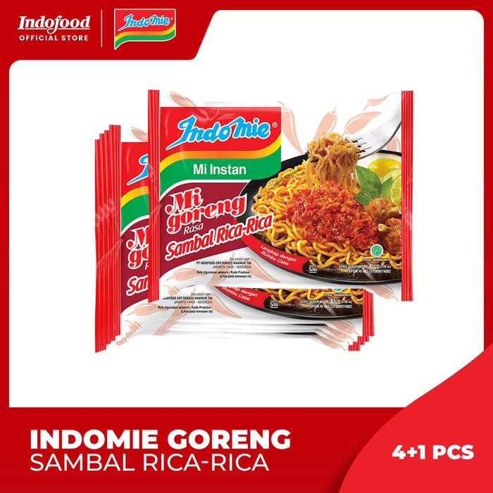

Pilihan- 4+1 Pcs Indomie Goreng Sambal Rica-Rica 85 Gr