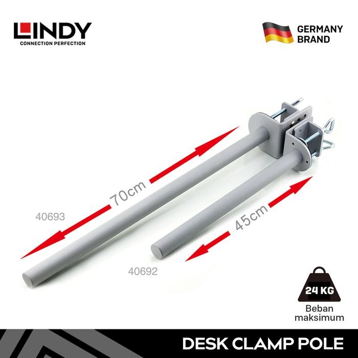 STAND POLE LINDY TIANG BRACKET TV MONITOR DESK CLAMP JEPIT MEJA