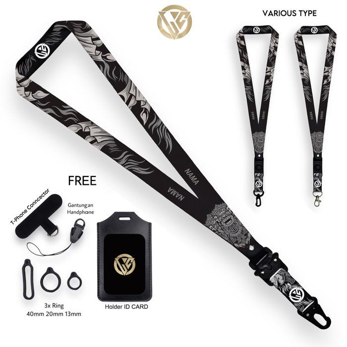 

jjm - Lanyard Craft Custom Nama Barong V3 Gantungan Holder ID Card