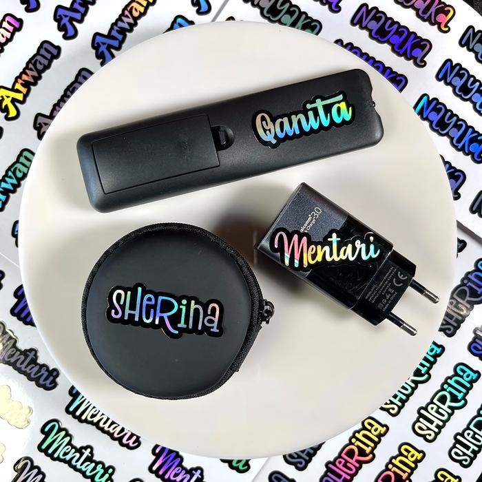 

Pilihan- Label Nama Waterproof, Stiker Nama Print And Cut Polos Hologram