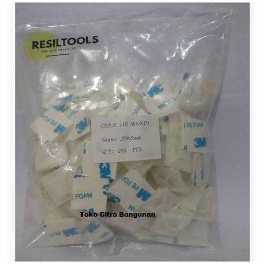 

Pilihan- Dudukan Kabel Tis 25 X 25 Mm Klem Tempel Dinding Tembok Tie 100 Buah