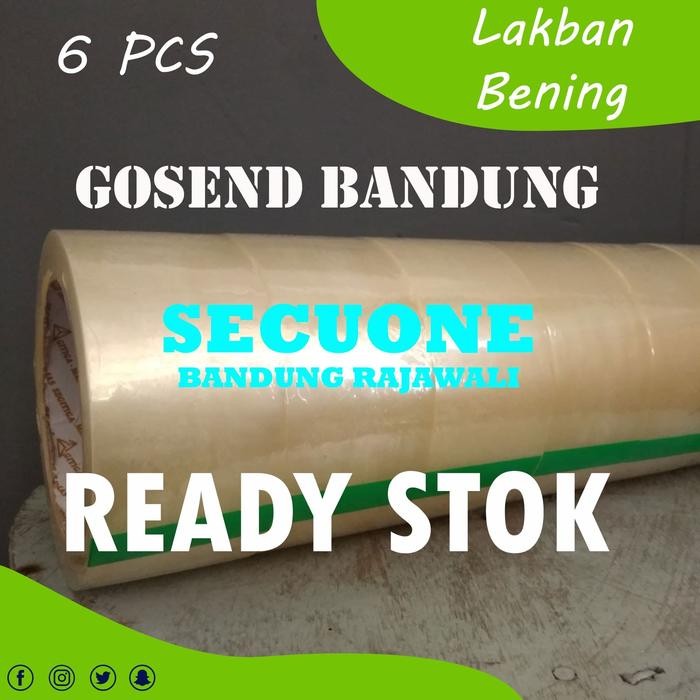 

Pilihan- Lakban/Selotip/Isolasi Warna Bening 6 Pcs