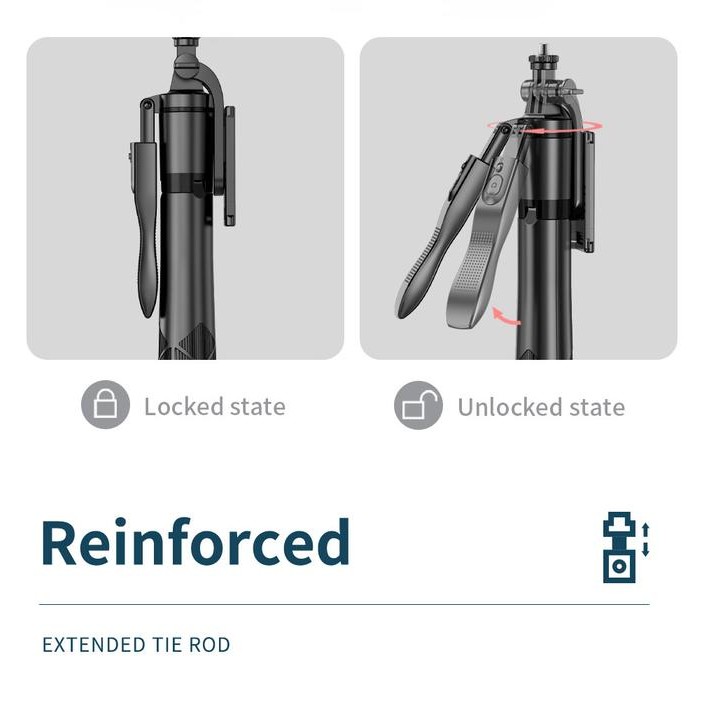 Tongsis Tripod Bluetooth Aluminium Selfie Stick Remote Tripod Tongsis Hp Kamera Dslr Mirrorless