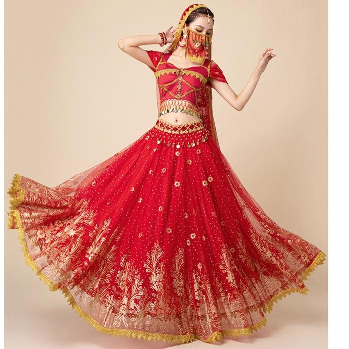 Indian Belly Dance Middle East Arab Dancing Costume Adult Woman Wanita