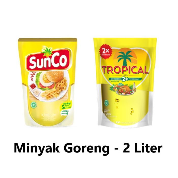 

Pilihan- Minyak Goreng Tropical / Sunco - Refill 2 Liter