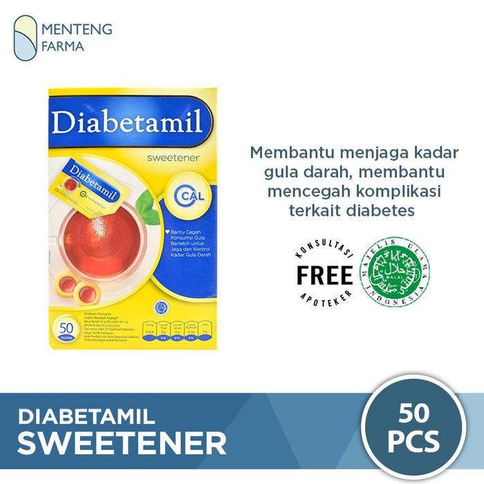 

Pilihan- Diabetamil Sweetener 50 Sachet - Pemanis Alami Diabetes Rendah Kalori