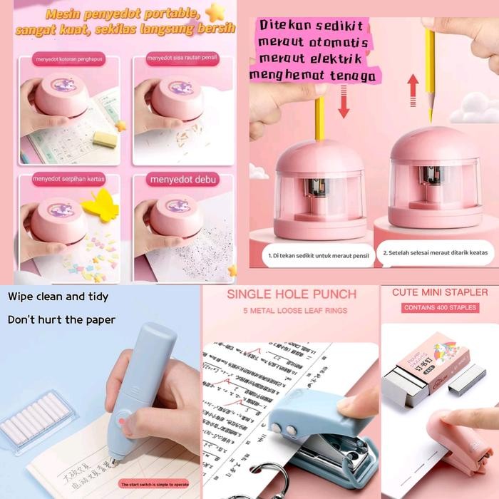 

Jual Rugi! Stationery Set Alat Tulis Elektrik / Serutan Otomatis Dan Alat Vakum