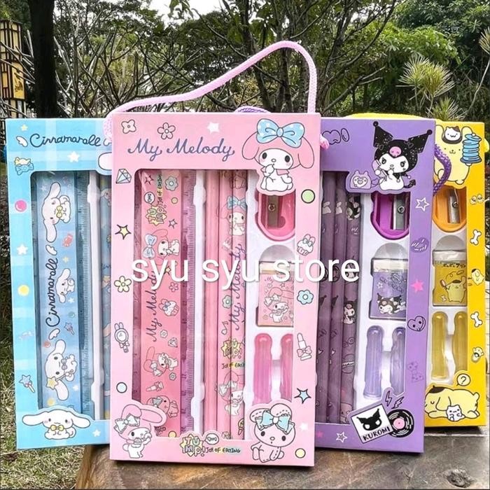

Set Stationary Kuromi My Melody Cinnamoroll Pompompurin Ssy