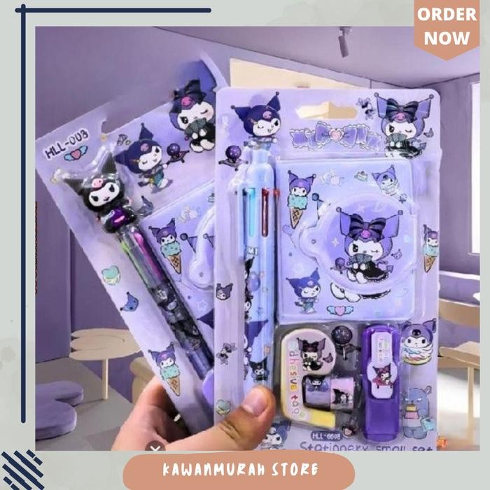 

Terbaru! Alat Tulis Set Karakter Kuromi Lucu / Stationery Set Kuromi