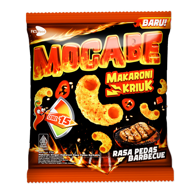 

Mocabe Makaroni Spicy BBQ Level 15 25G