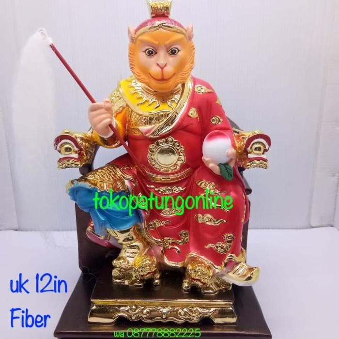 Patung Sungokong Kera Sakti Fiber 12In
