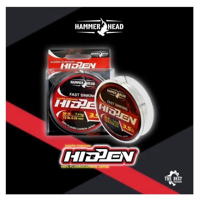 Senar Leader Hammerhead Hidden 50 meter 100% fluorocarbon