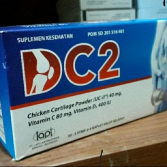 DC2 Vitamin Tulang untuk Kesehatan Tulang & Sendi - 30 Tablet - POM SD 201516481 - Chicken Cartilage