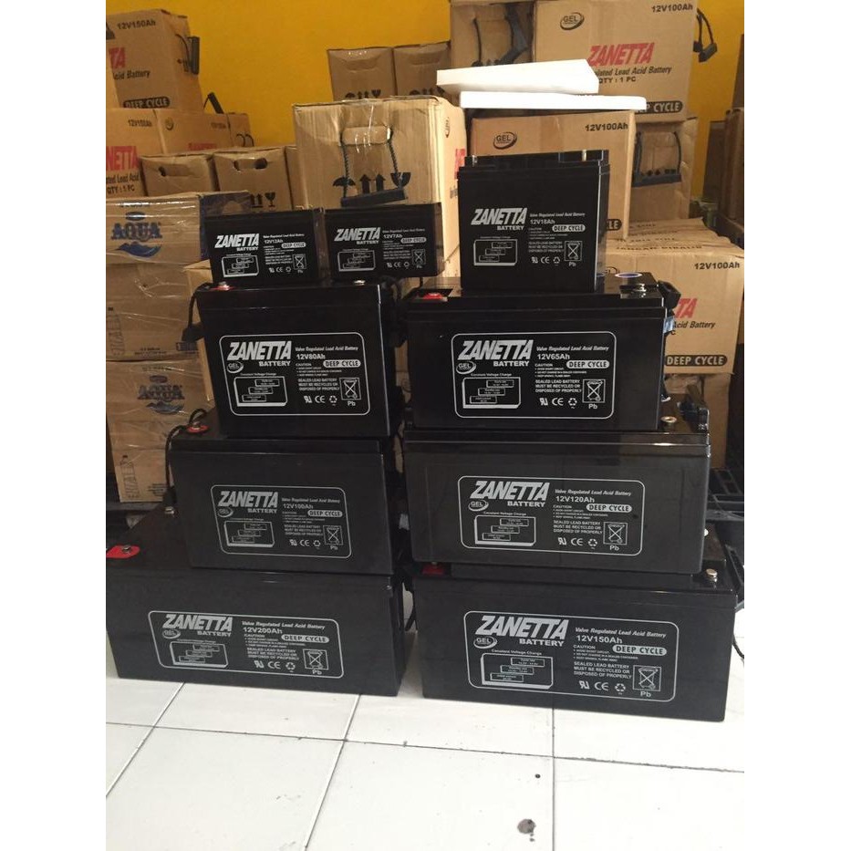 Aki kering / baterai UPS / aki VRLA GEL Zanetta 12V 150Ah