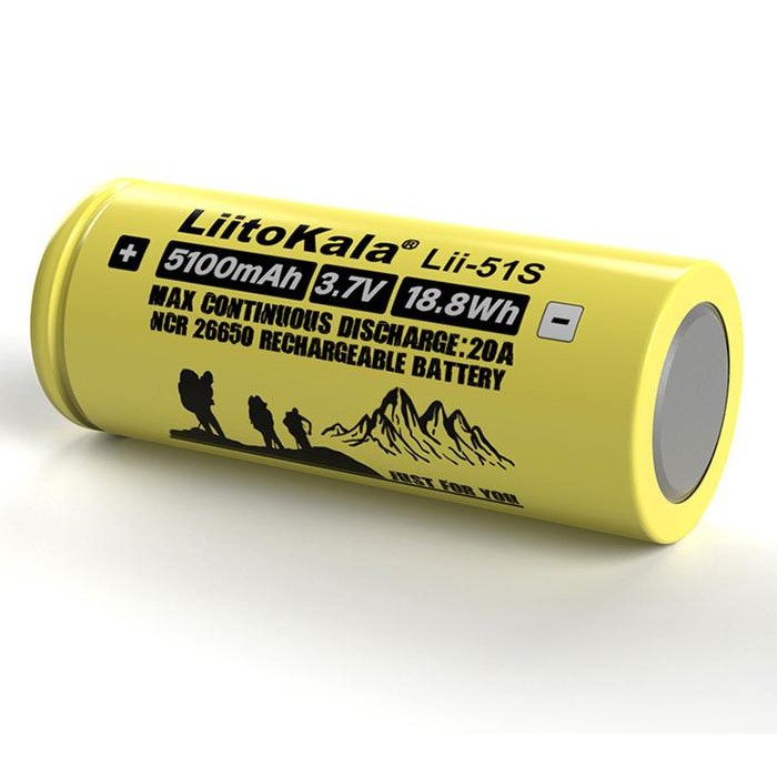 Baterai 26650 Liitokala 51S 5100 mAh / Baterai Senter