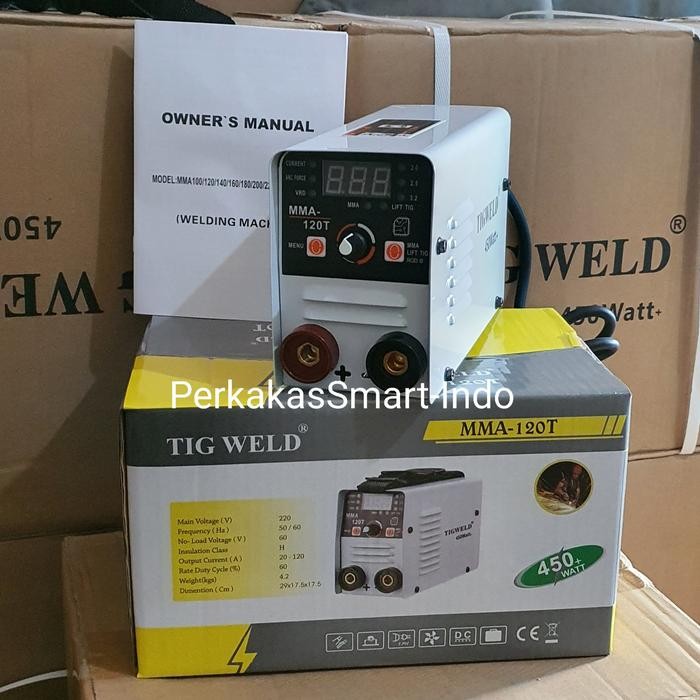 TIGWELD mesin las 120a 450watt/mma 120a/tig 120a vrd digital