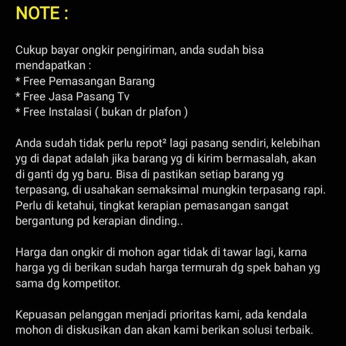 Backdrop Tv Simpel Termurah Minimalis Uk 120 160 180