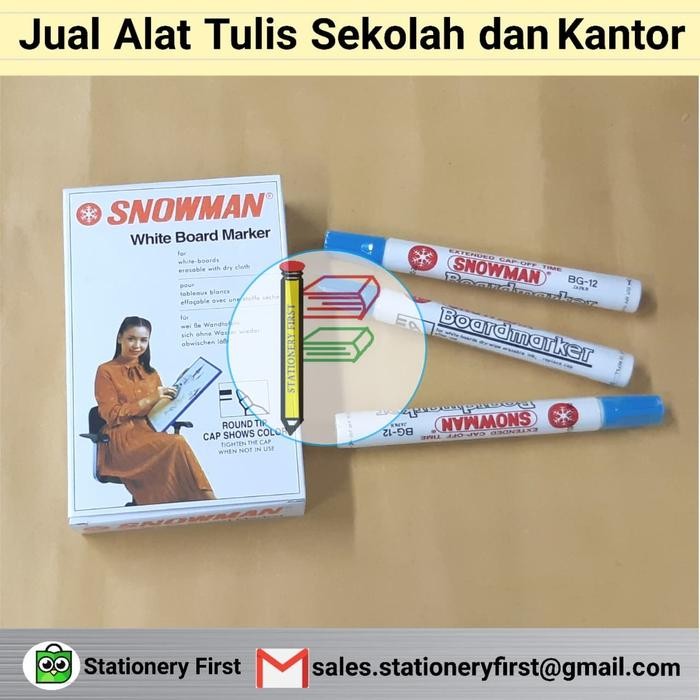 

Spidol Papan Tulis White Board Snowman Bg-12 Grosir