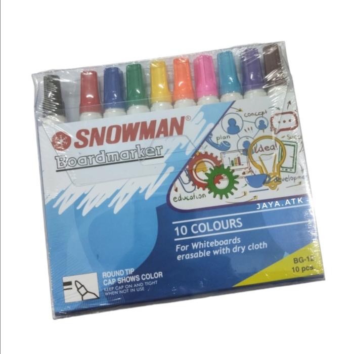 

Spidol Snowman Whiteboard Bg-12 - 1 Set Isi 10 Warna