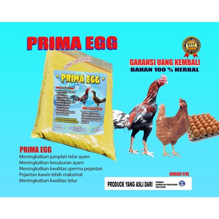 PRIMA EGG-(PENYUBUR AYAM)-(OBAT,JAMU,VITAMIN,AYAM,JAWA,AYAM,JAGO,AYAM