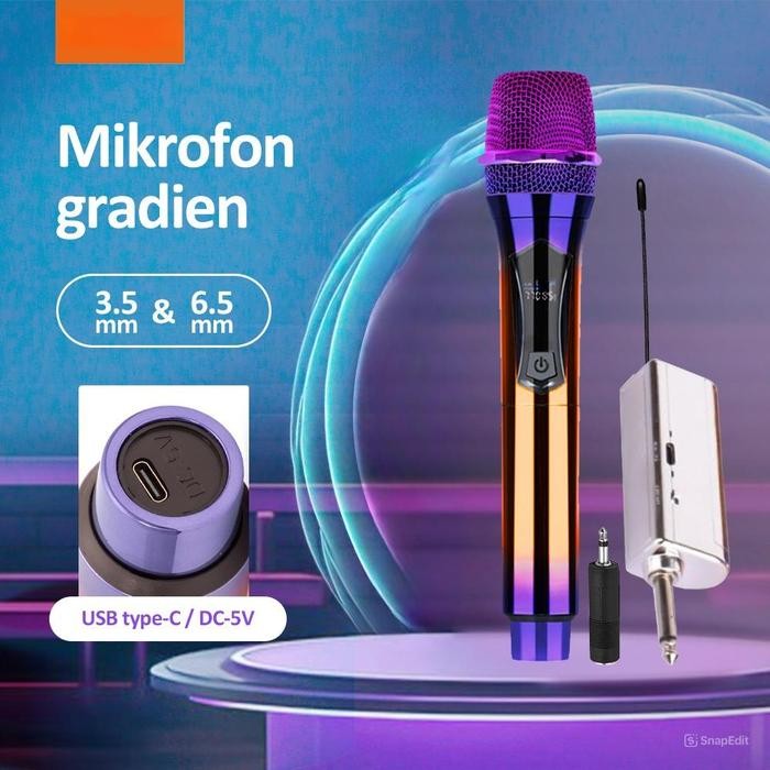 Pilihan- Mic Wireless Mic Singgel Wireless Mic Profesional Wireless Microphone Fleco M-32S Mic