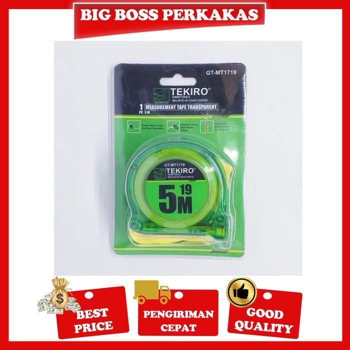Pilihan- Tekiro Meteran Transparan 5 M / Tekiro Meteran 5 M