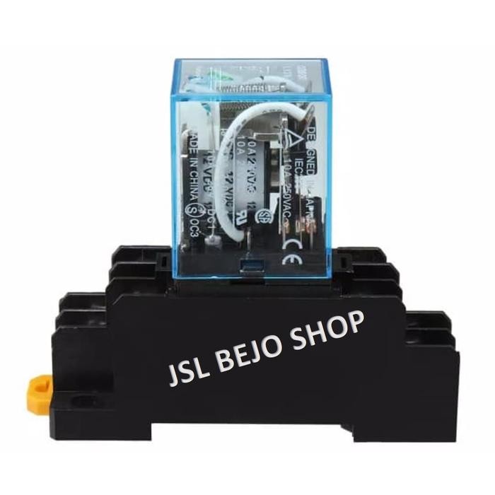 Pilihan- Relay 12 Volt Dc My2 + Led Lampu & Soket Relay