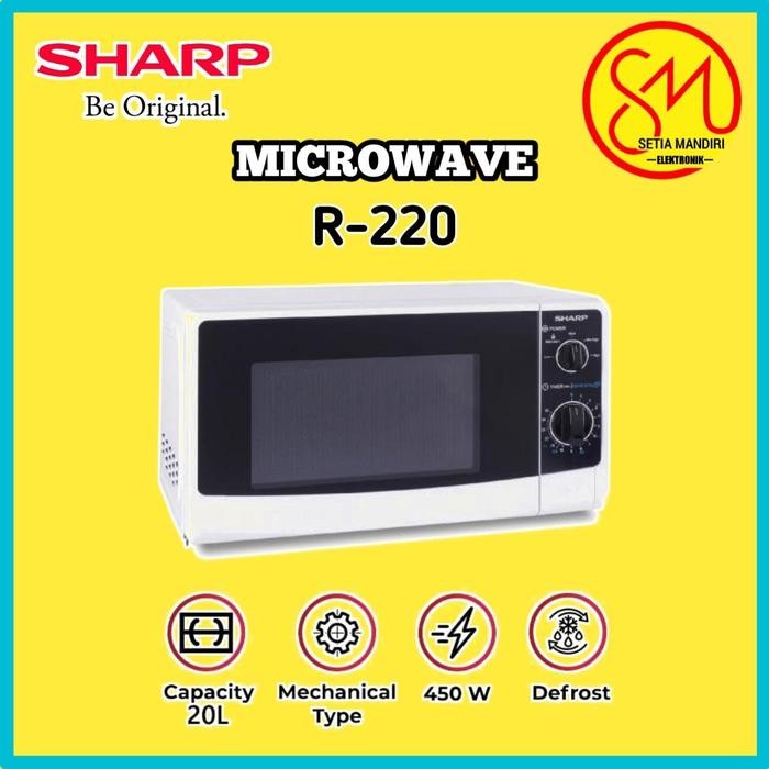 Pilihan- Microwave Sharp R 220 Sharp Microwave Oven Low Watt 20 L R220-Mawh