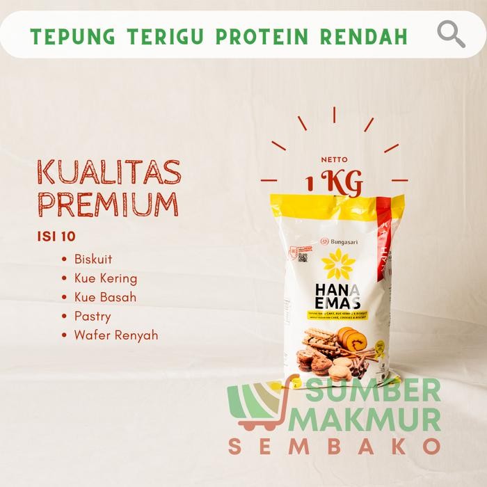 

TEPUNG TERIGU HANA EMAS KEMASAN 1 KG