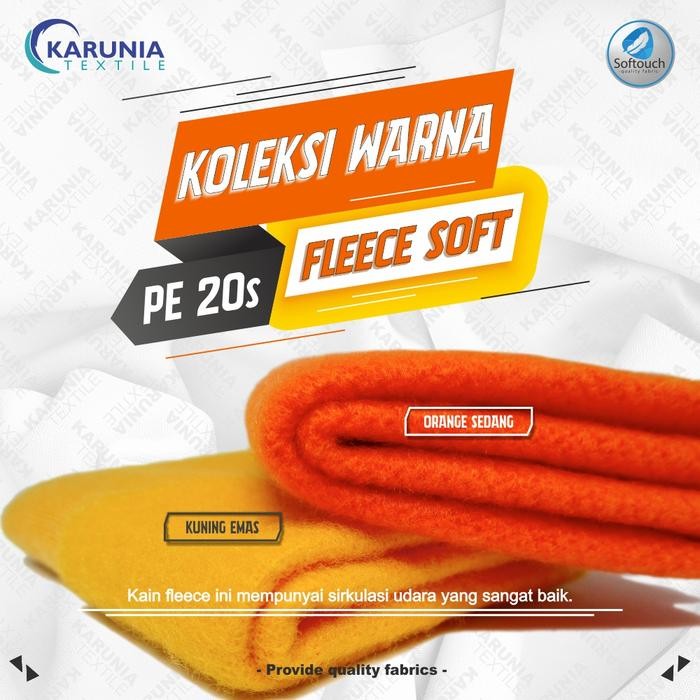 

KAIN FLEECE PE SOFT 20S KILOAN ORANGE SEDANG KARUNIA TEXTILE KODE 560