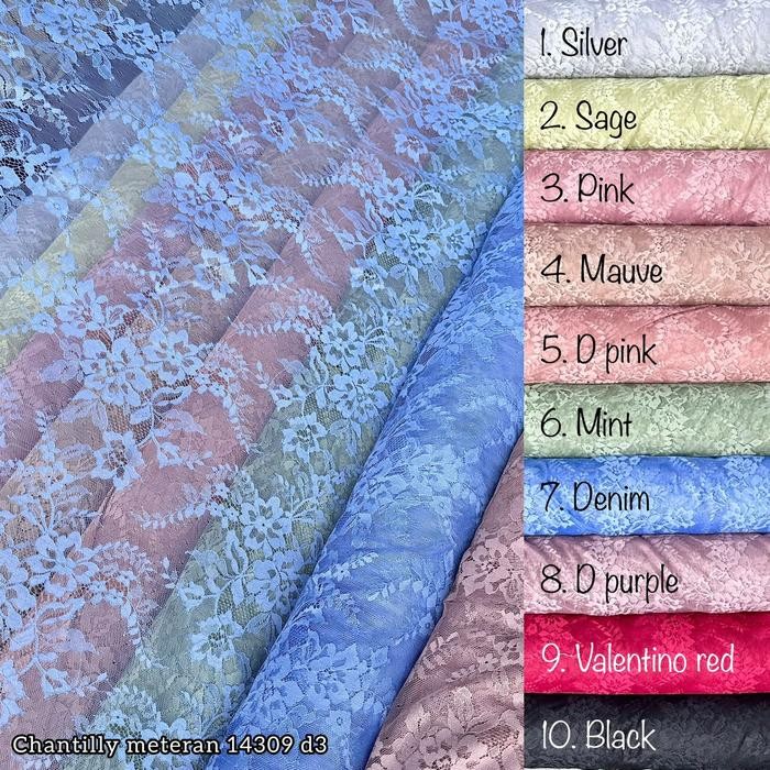 KAIN CHANTILLY METERAN 14309 D3 LEBAR KAIN 1.50M KODE 297