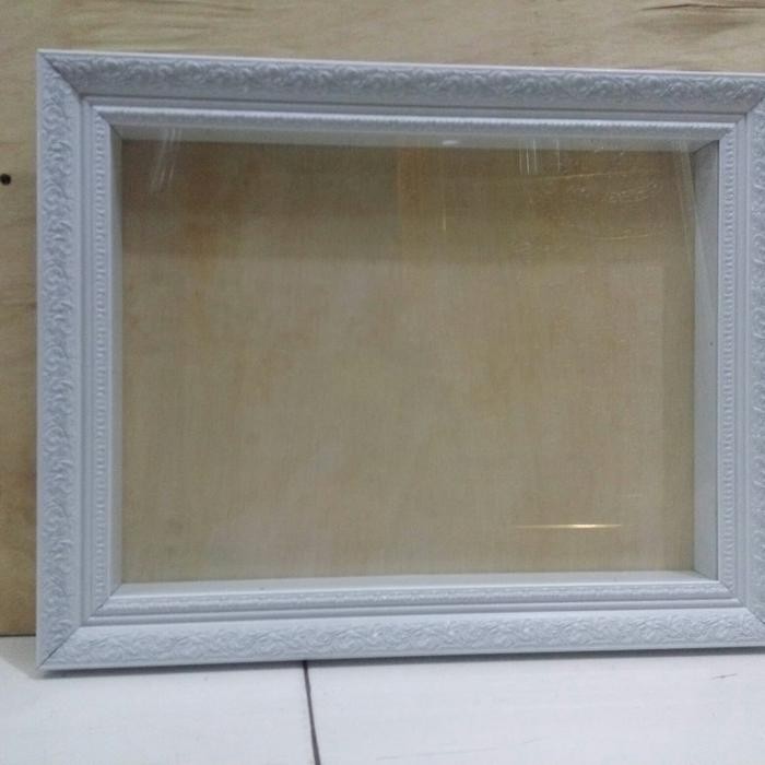 Bingkai Frame Pigura Mahar Ukir Putih
