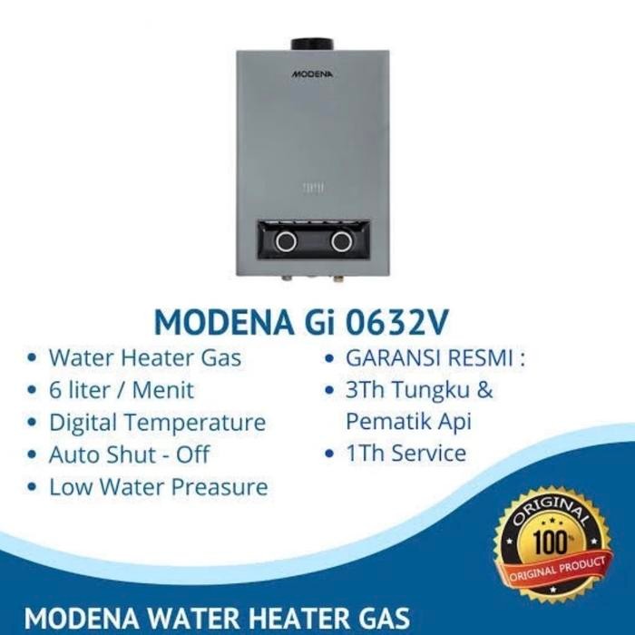 Modena Water Heater Gas GI 0632V