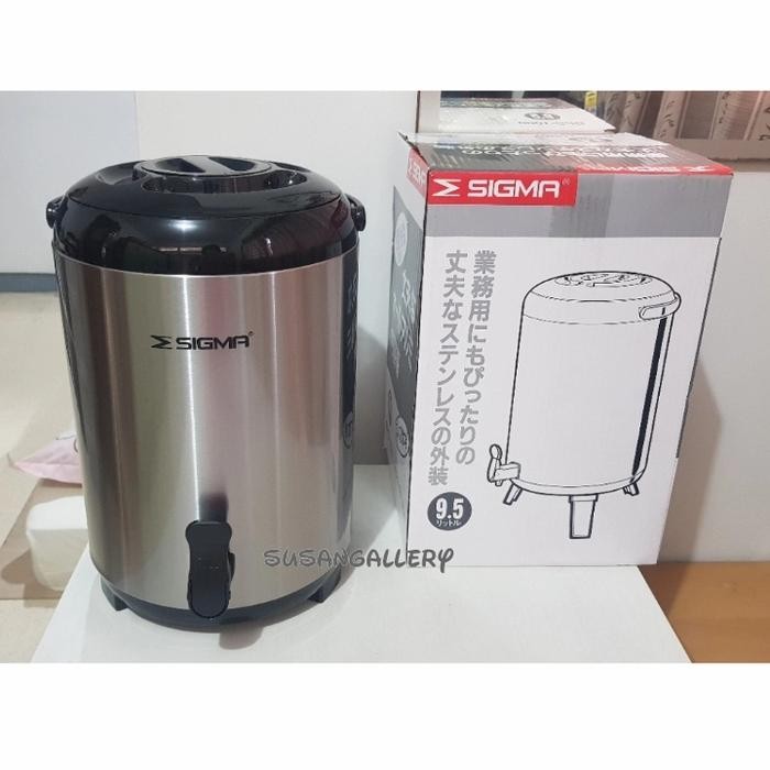 Water Jug Sigma 9.5 Liter Stainless Steel / Dispenser Termos Besar