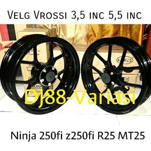Velg tapak lebar ninja 250 fi z250 fi double cakram vrossi double disc