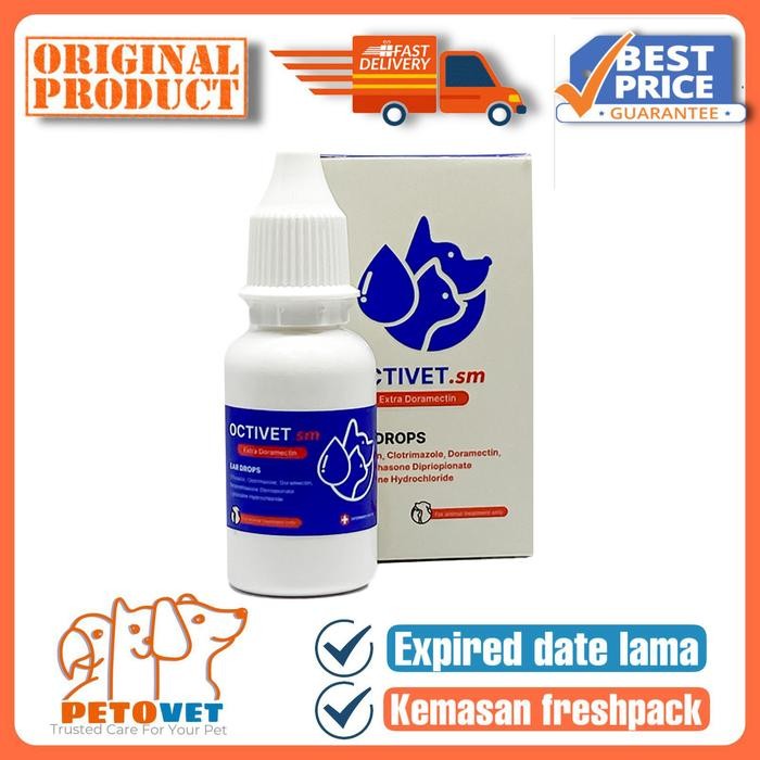NEW PRODUK OCTIVET EAR DROPS 10 ML OBAT TETES TELINGA KUCING & ANJING EXTRA DORAMECTIN ODETTE94