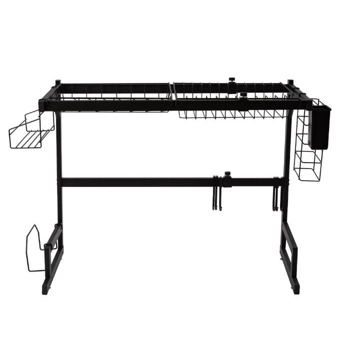 Vusign Adjustable Sink Rack / Rak Piring Dapur / Rak Wastafel Stainless Panjang Dapat di Atur 65-85