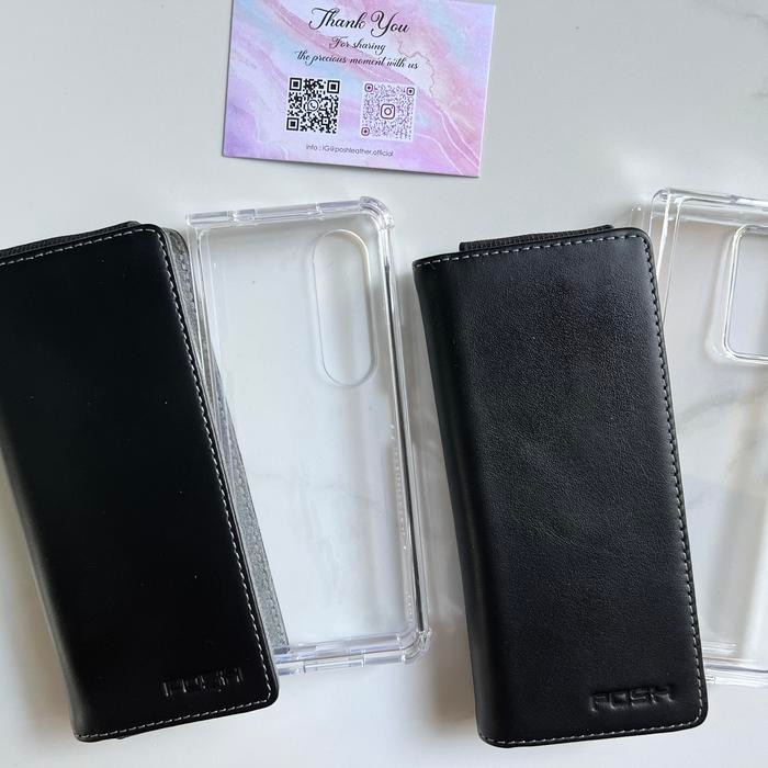 Samsung Galaxy Z Fold4 Fold5 Leather case,Sarung Hp Fold2 Fold3 Fold 5