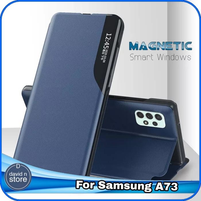 Casing Samsung Galaxy A73 A 73 Flip Case Cover Leather Stylish Hard