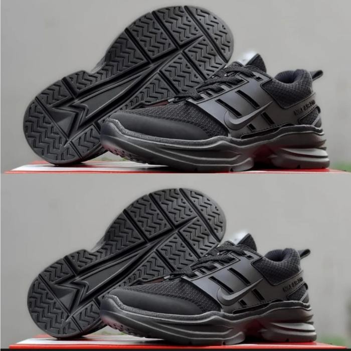 Sepatu Sneakers Casual Pria Lentur Sport Fashion Hitam/Sepatu Hitam Polos Fullblack Sepatu Pria