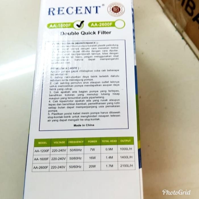 MESIN AQUARIUM AA-1600F - POMPA INTERNAL FILTER - FILTER AQUARIUM