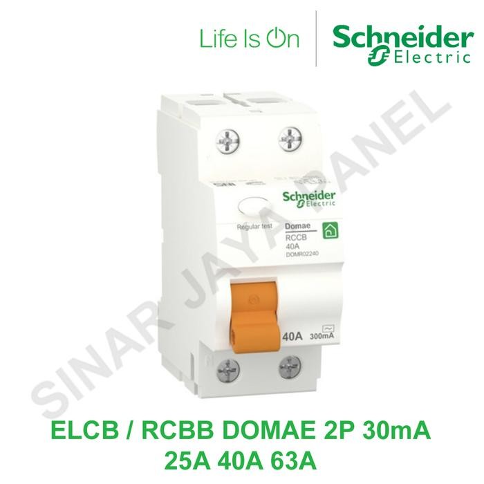 Promo Elcb / Rccb Domae Schneider 2P 30Ma 1P+N Terlariss 